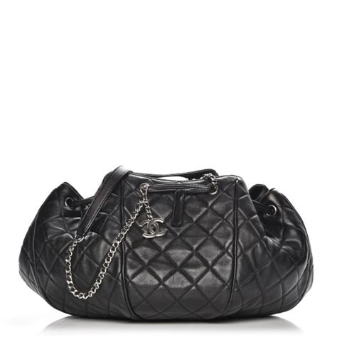 chanel sac cordon|CHANEL Calfskin Quilted Drawstring Sac Cordon Bag Black .